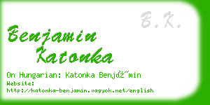 benjamin katonka business card